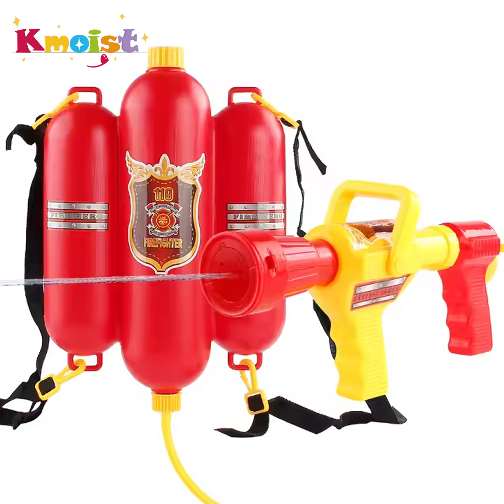 Outdoor Camping Games For Kids - Large Capacity Water Gun Fireman Backpack