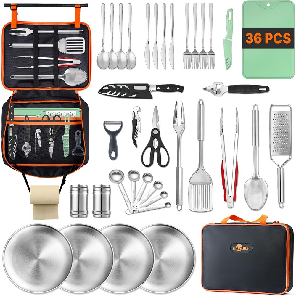 Kitchen Outdoor Camping - Compact Camping Kitchen Set with Organizer