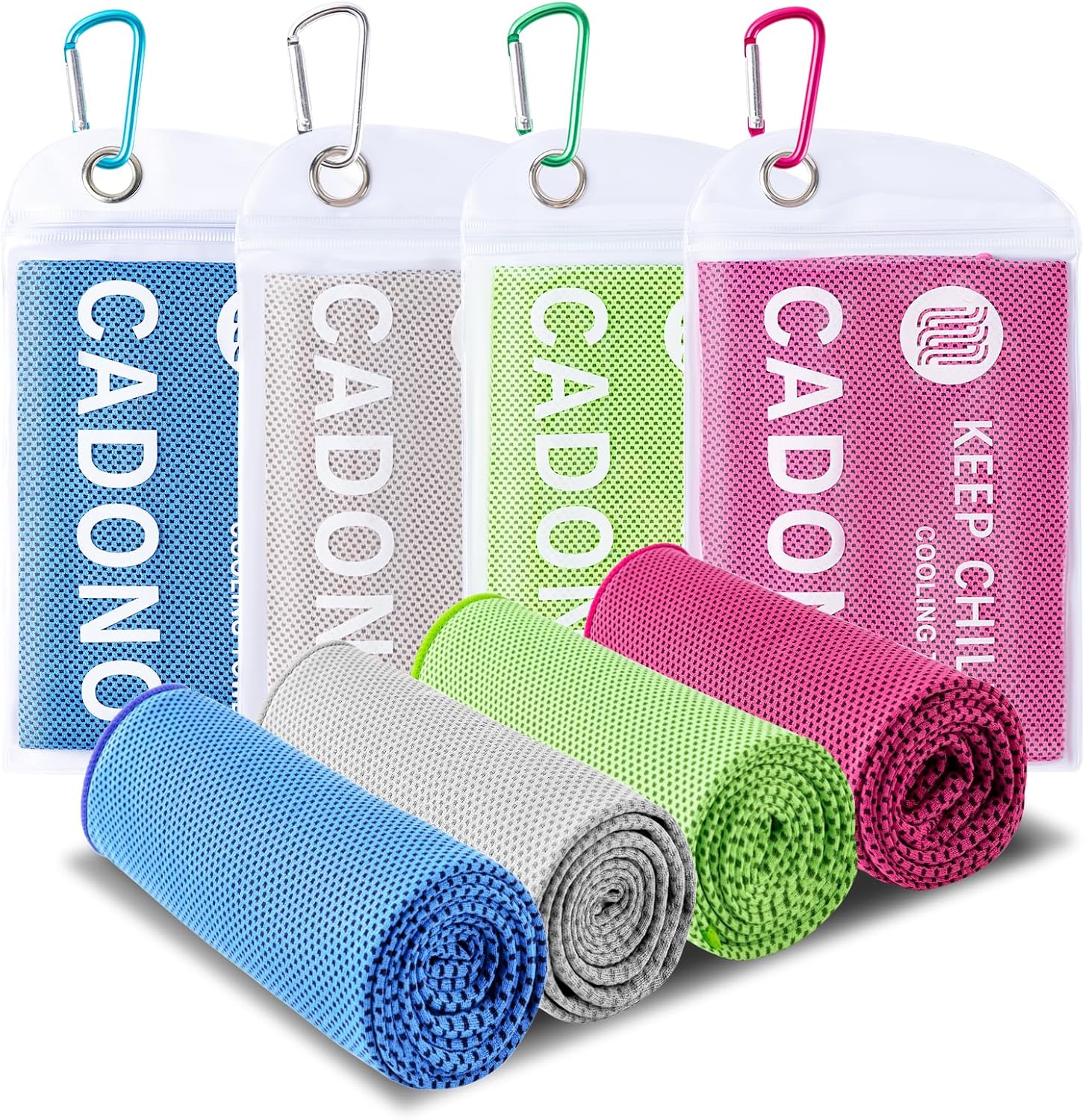 Camp Towel Microfiber - Cooling Towel 4 Pack 40x12 Inches