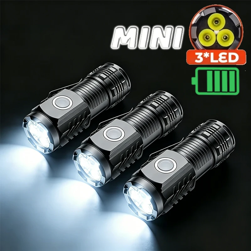 Outdoor Camping Items - Portable Mini 3 LED Handheld Flashlight