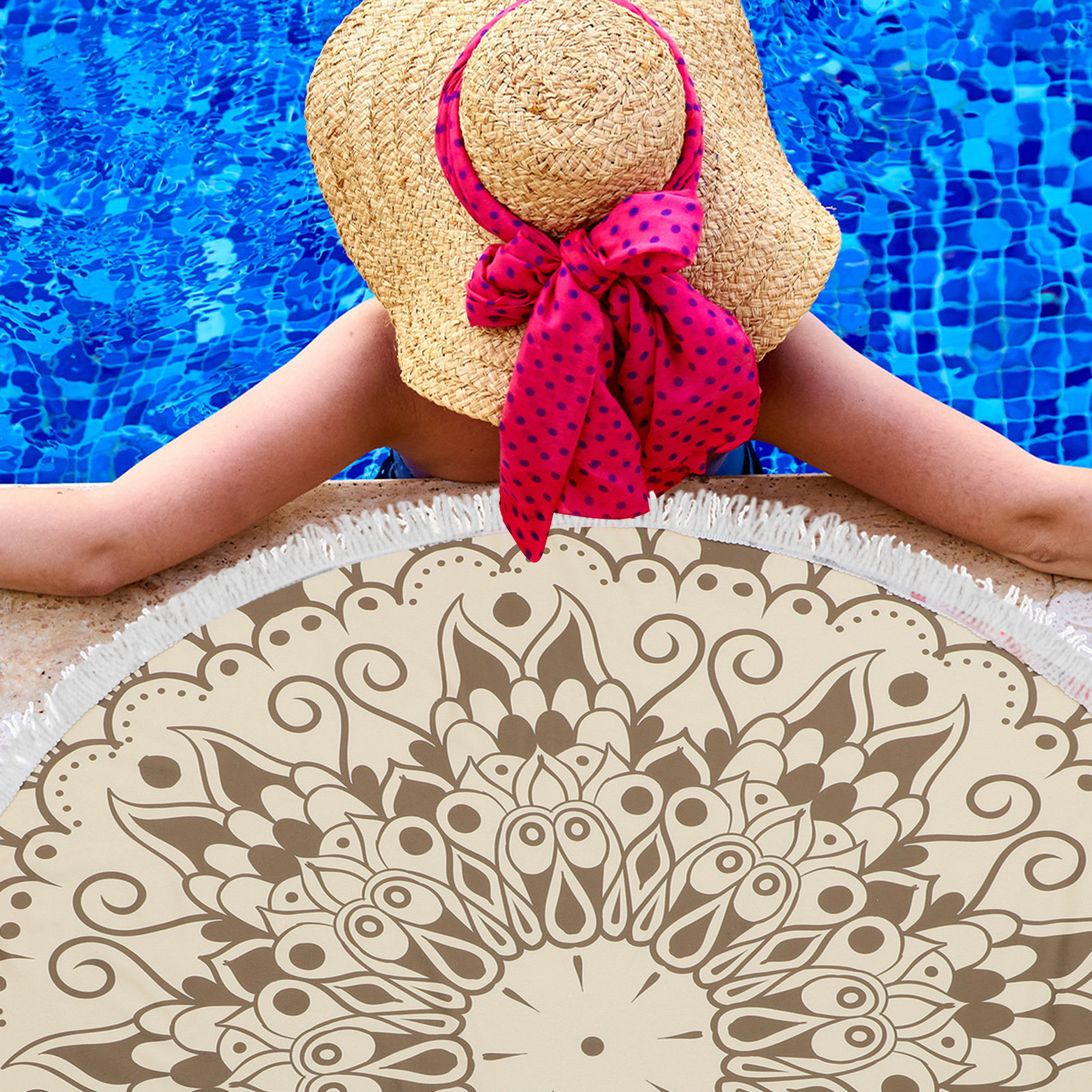 Camp Towel Microfiber - Microfiber Beach Towel Round Decorative Swim