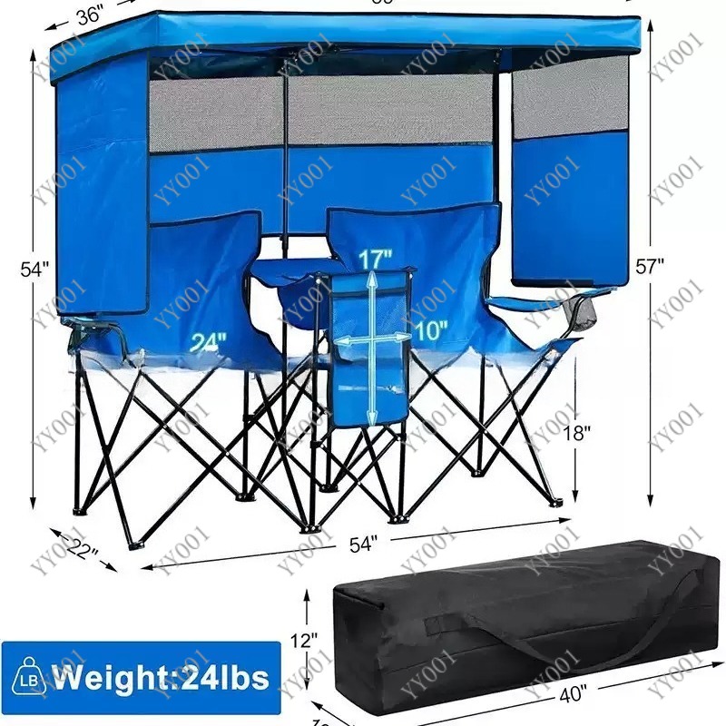 Outdoor Chair Camping - Portable Double Folding Camping Chair with