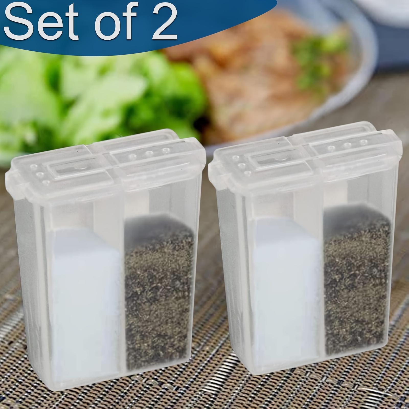Outdoor Camping Set - Mini Seasoning Bottles with Two Compartments