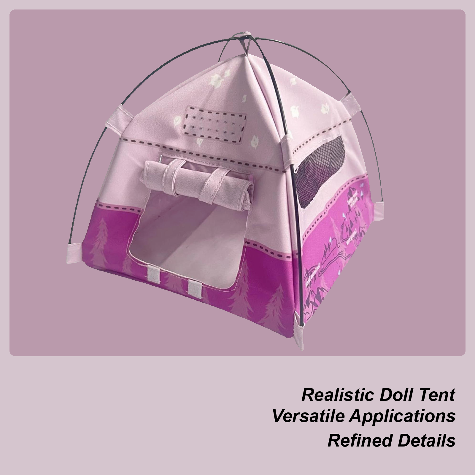 Outdoor Camping Usa - Mini Tent 1:12 Scale Miniature Camping