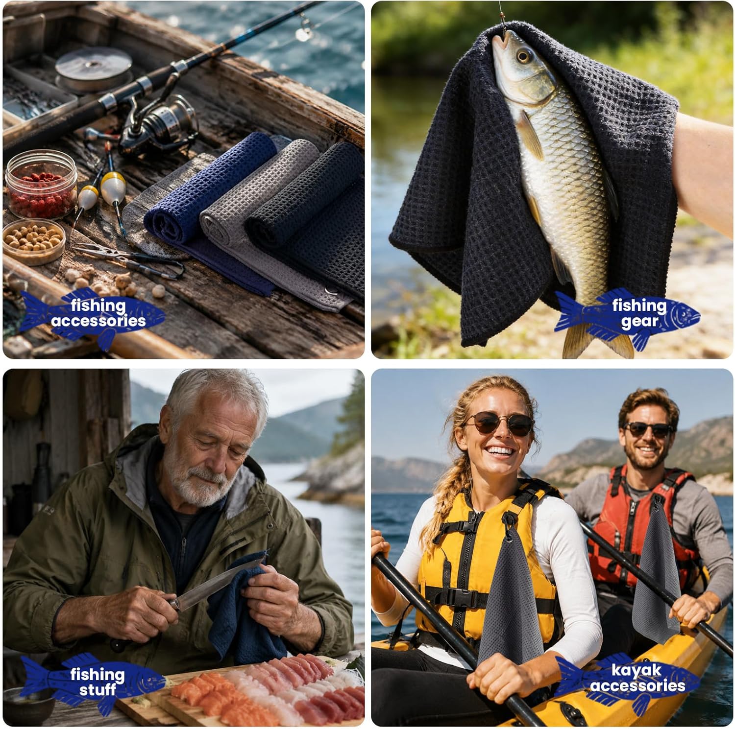 Puomue 3 Pack Microfiber Fishi - مراجعة Camp Towel Microfiber وسعره