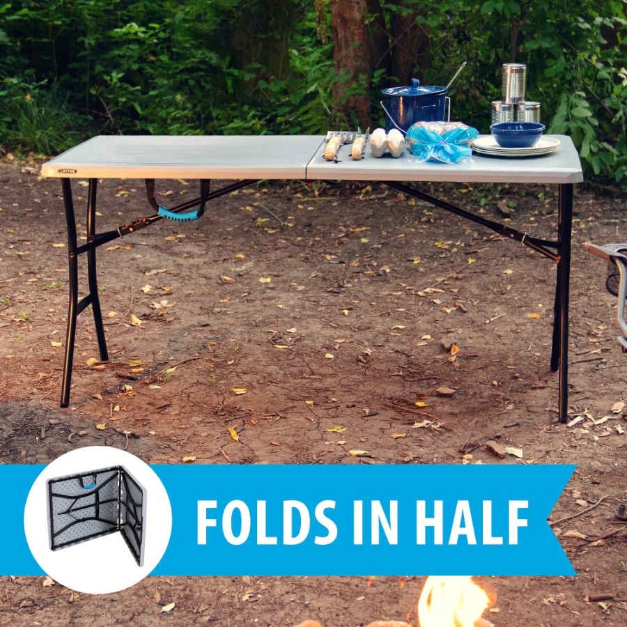 5-Foot Foldable Utility Table  - مراجعة Outdoor Camping Table Foldable وسعره
