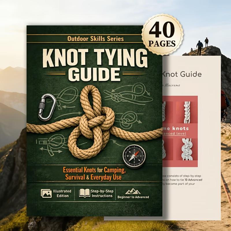 Essential Knot Tying Guide Boo - مراجعة Outdoor Camping Essentials وسعره
