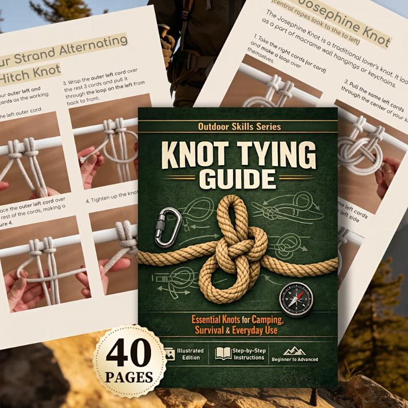 Essential Knot Tying Guide Boo - مراجعة Outdoor Camping Essentials وسعره