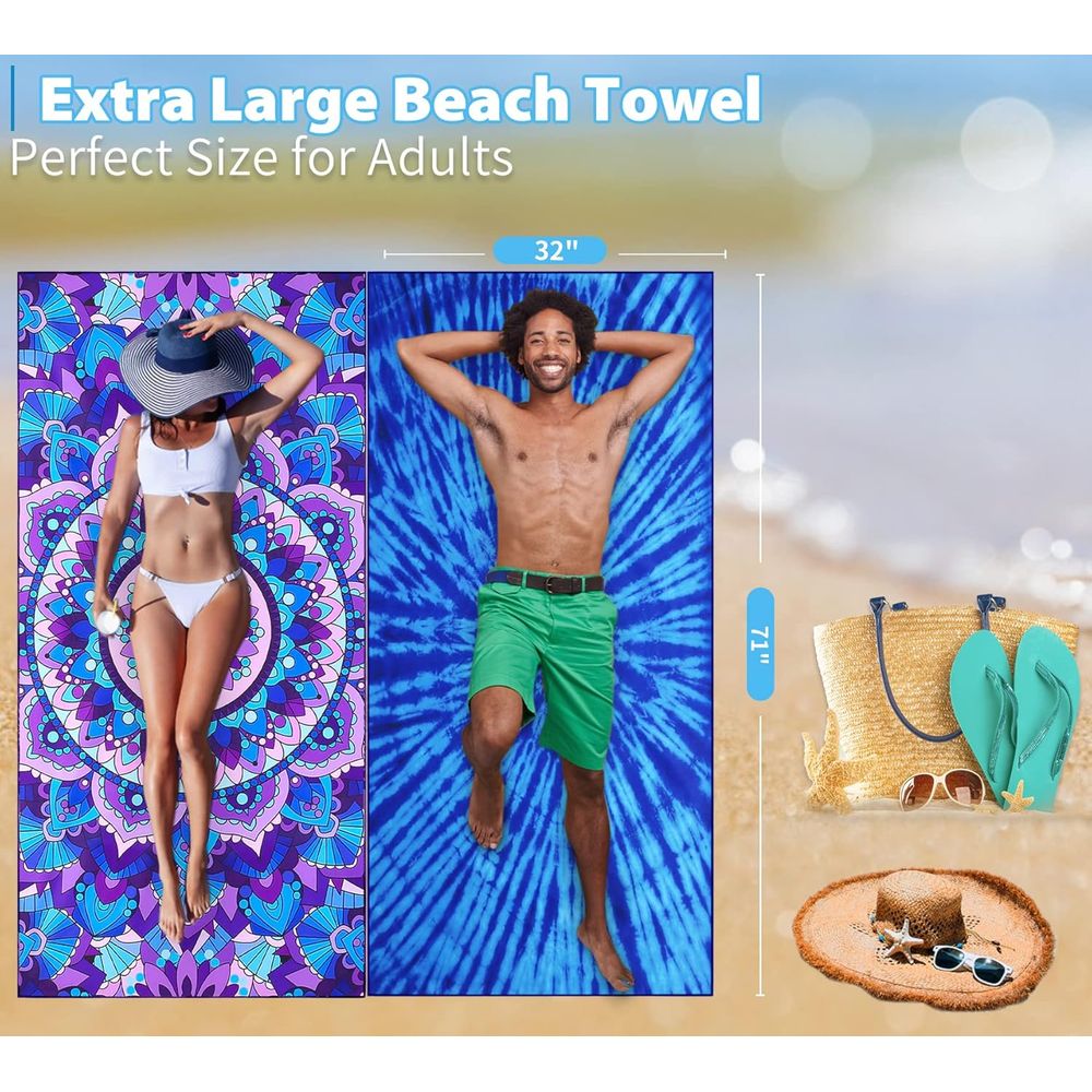 Lightweight Oversized 71x32 Be - مراجعة Camp Towel Microfiber وسعره