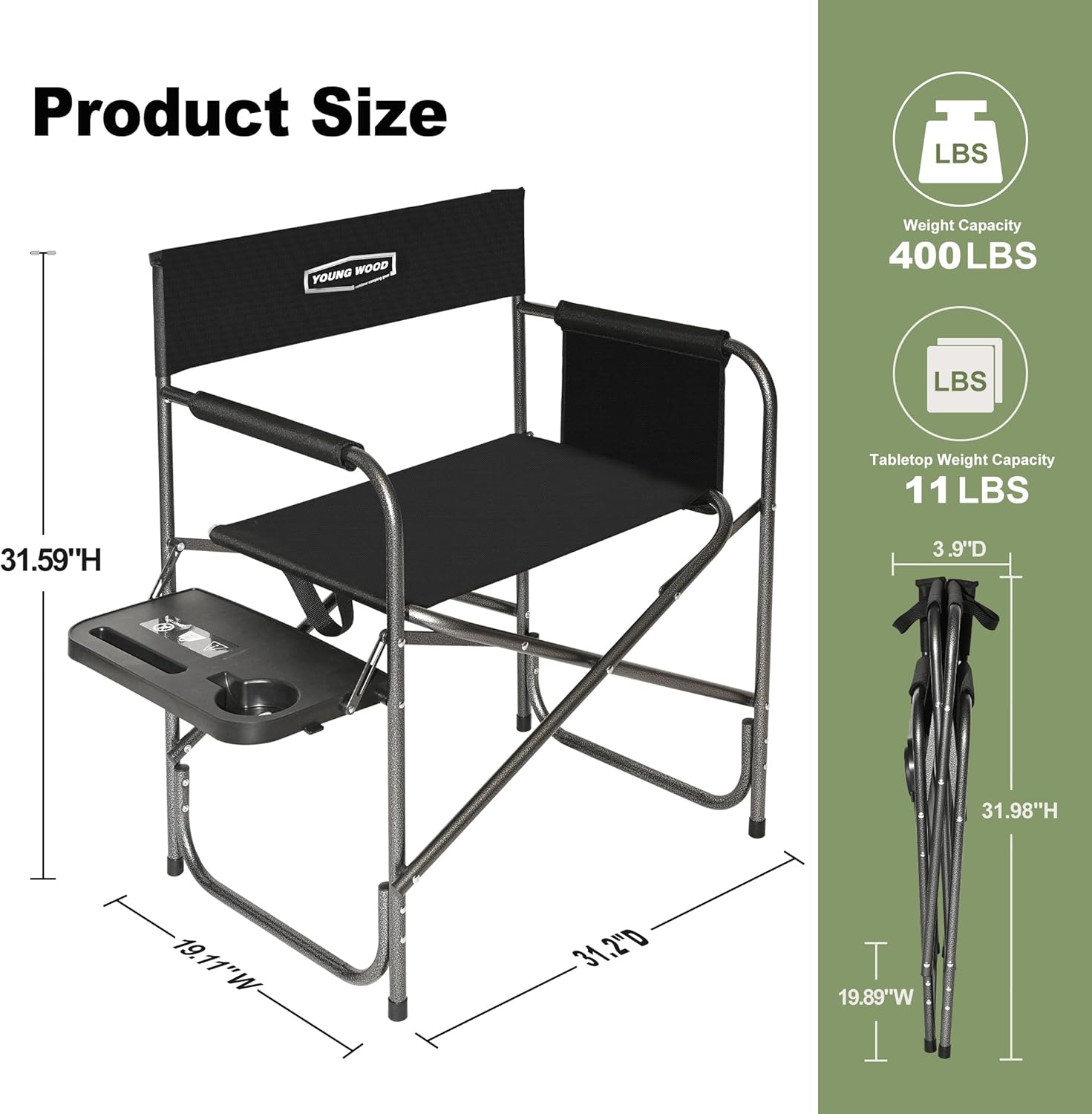 Foldable Camping Chair with Si - مراجعة Outdoor Camping Table Foldable وسعره