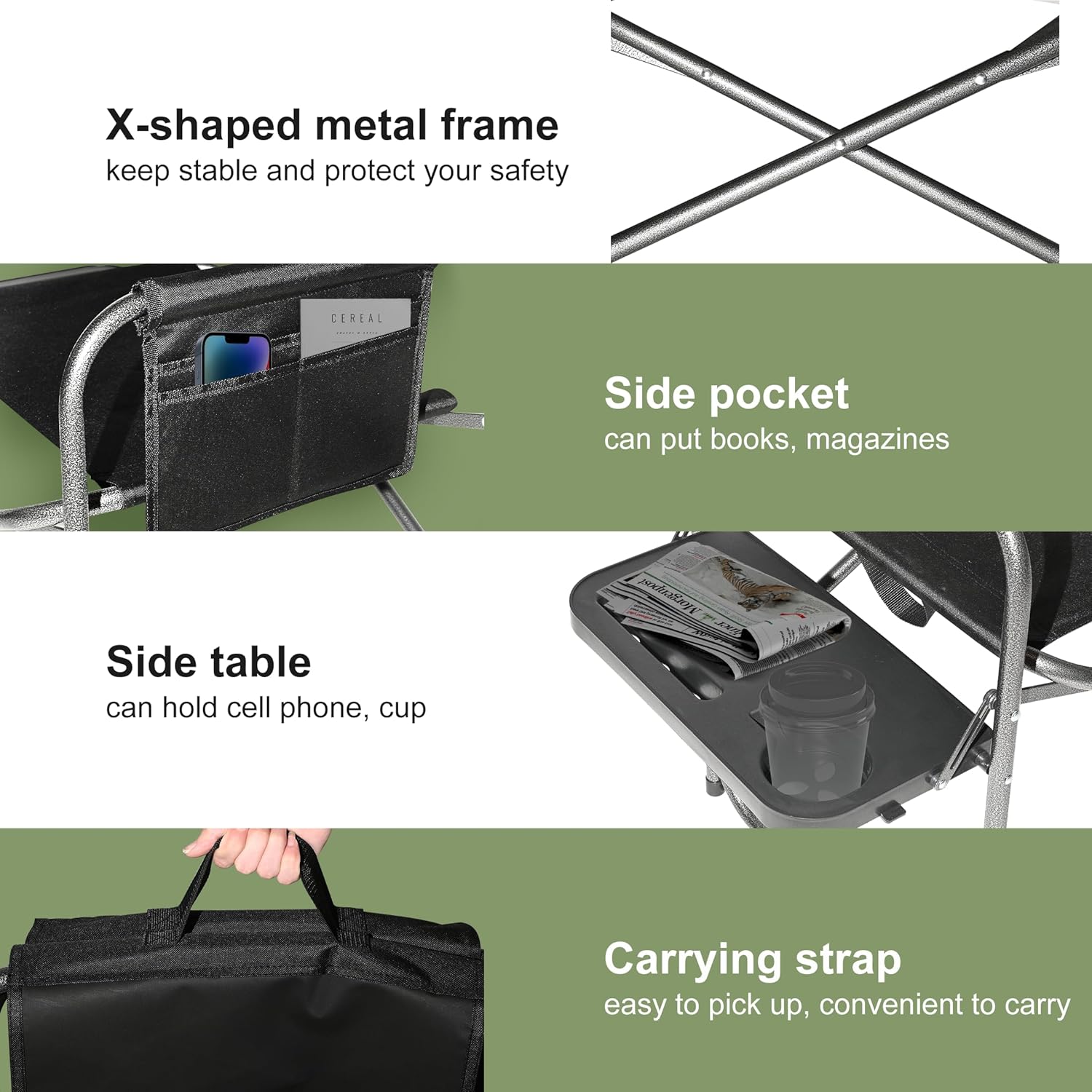Foldable Camping Chair with Si - مراجعة Outdoor Camping Table Foldable وسعره