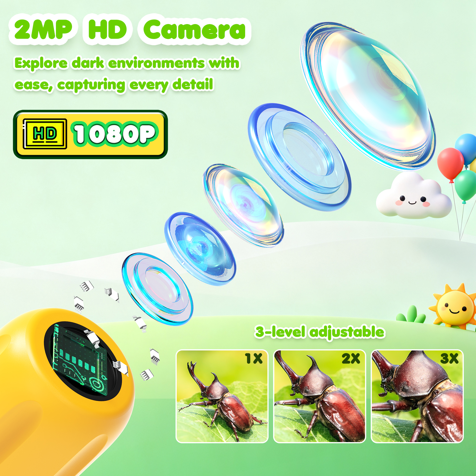 Endoscope for Kid Snake Camera - مراجعة Outdoor Camping Toys وسعره