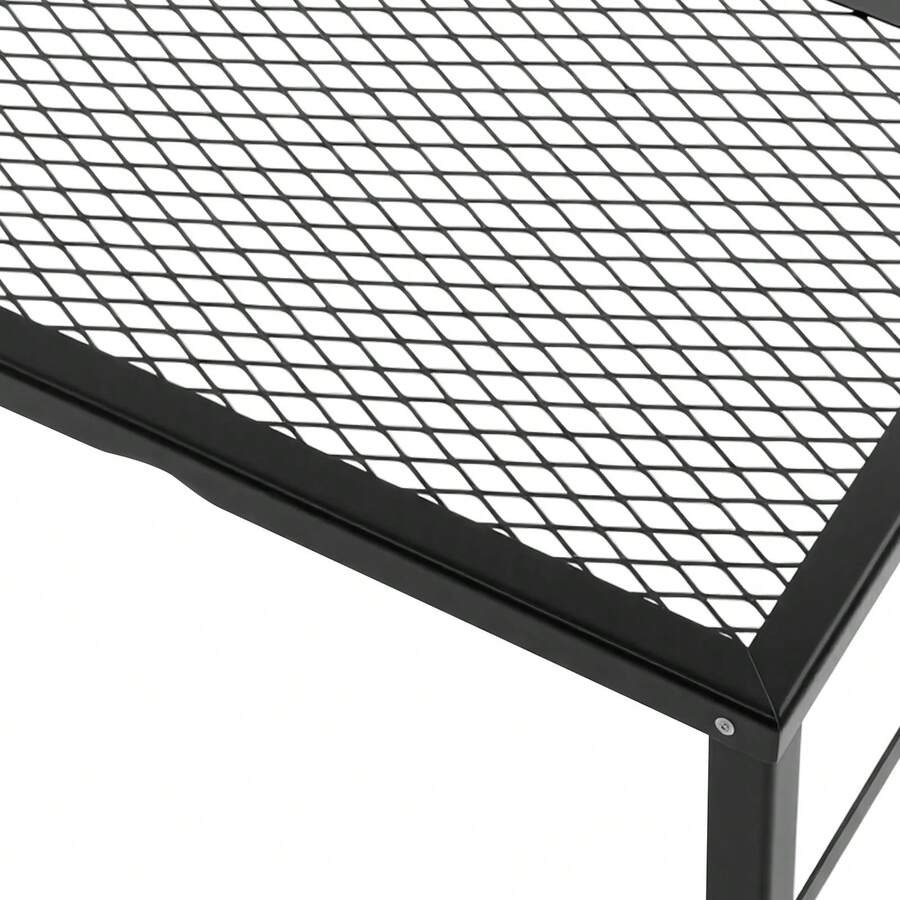 Black Folding Camping Grill, F - مراجعة Outdoor Camping Table Foldable وسعره