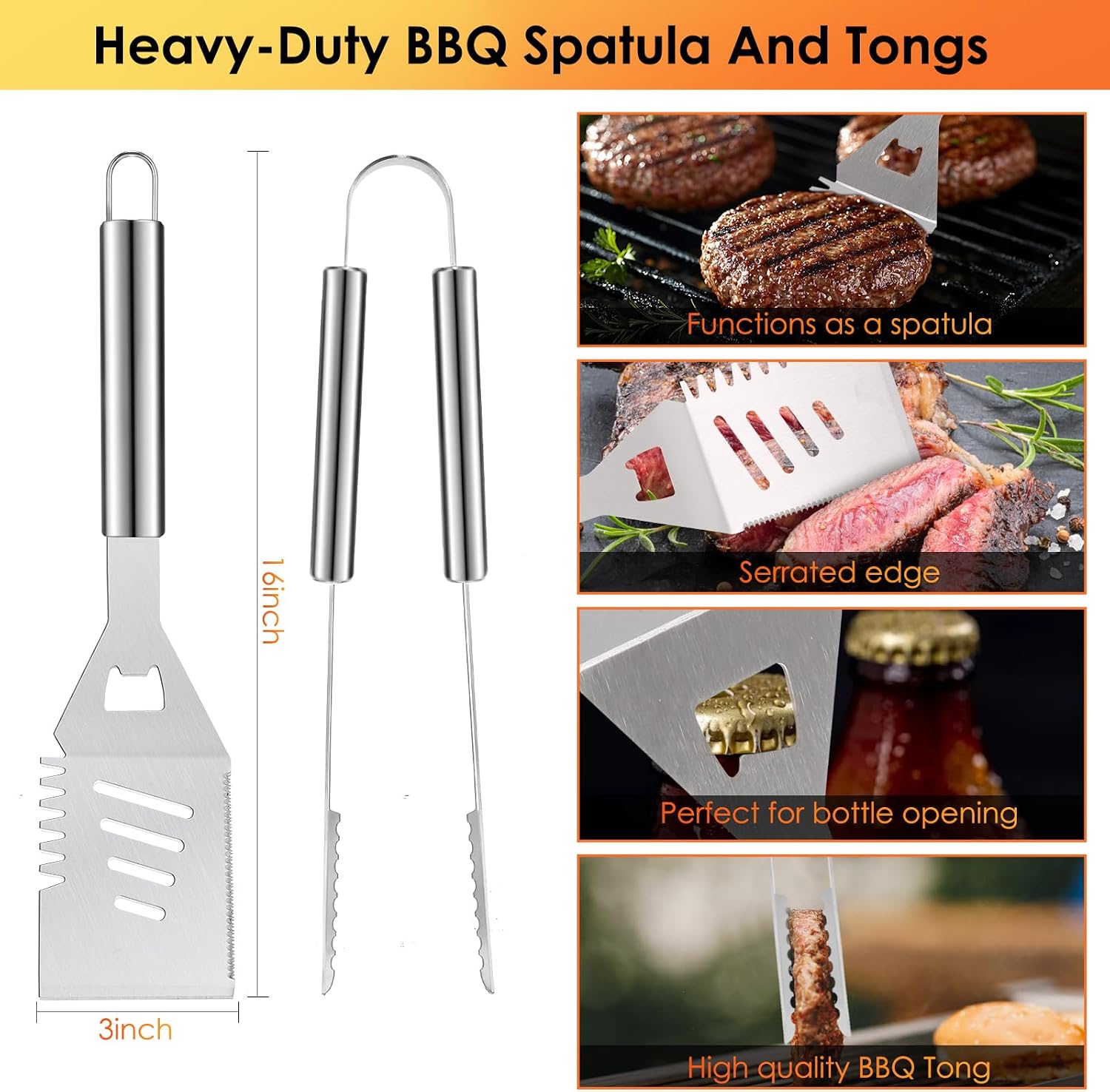 34Pcs BBQ Grilling Tools Set,  - مراجعة Outdoor Camping Bag وسعره