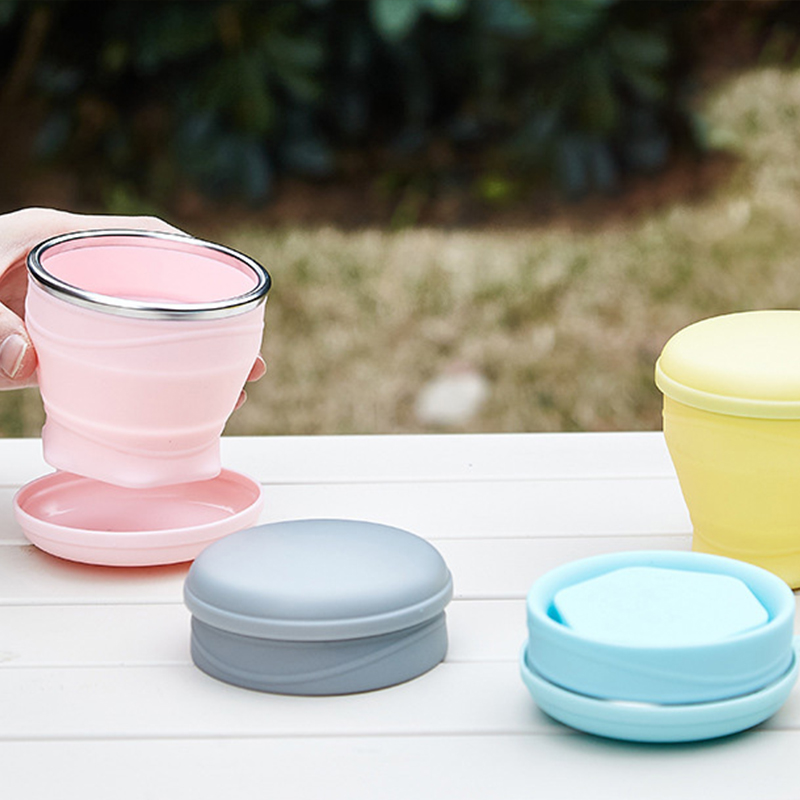 1Pcs Food Grade Silicone Foldi - مراجعة Outdoor Camping Food وسعره