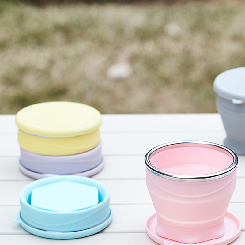 1Pcs Food Grade Silicone Foldi - مراجعة Outdoor Camping Food وسعره