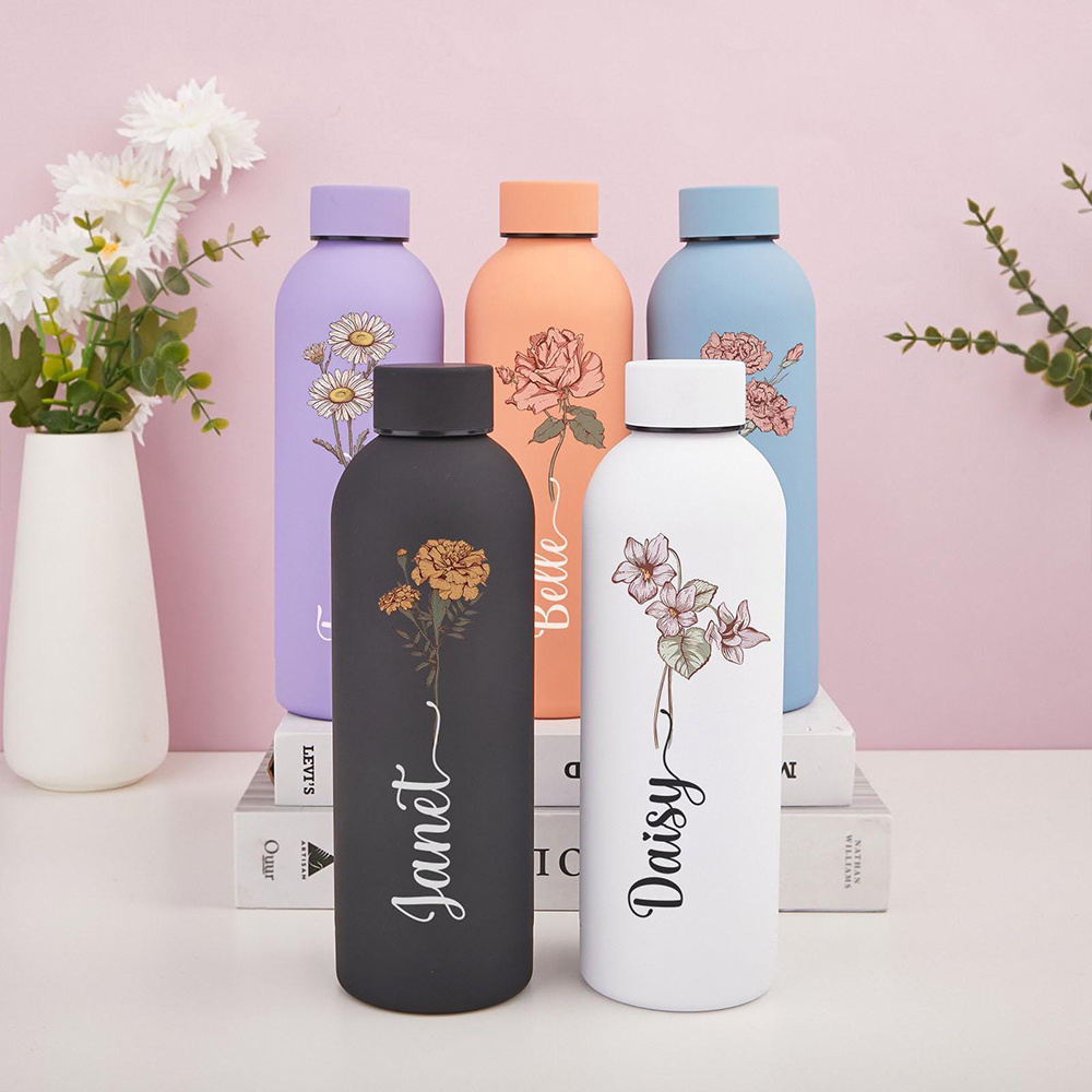 Customized floral water bottle - مراجعة Outdoor Camping Items وسعره