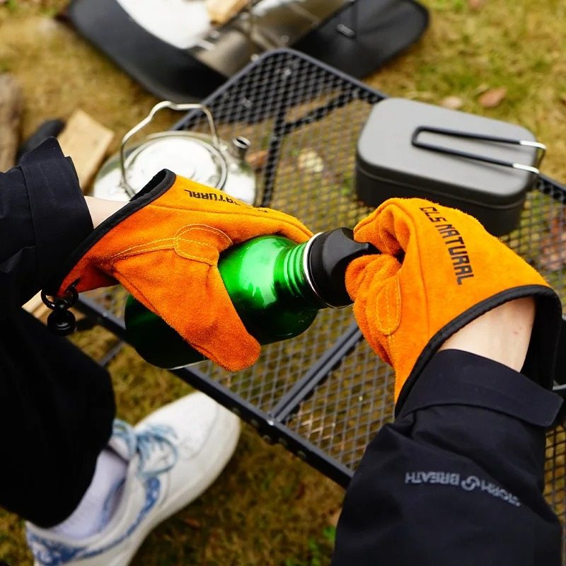 Heat Resistant BBQ Gloves Cowh - مراجعة Outdoor Camping Bbq وسعره