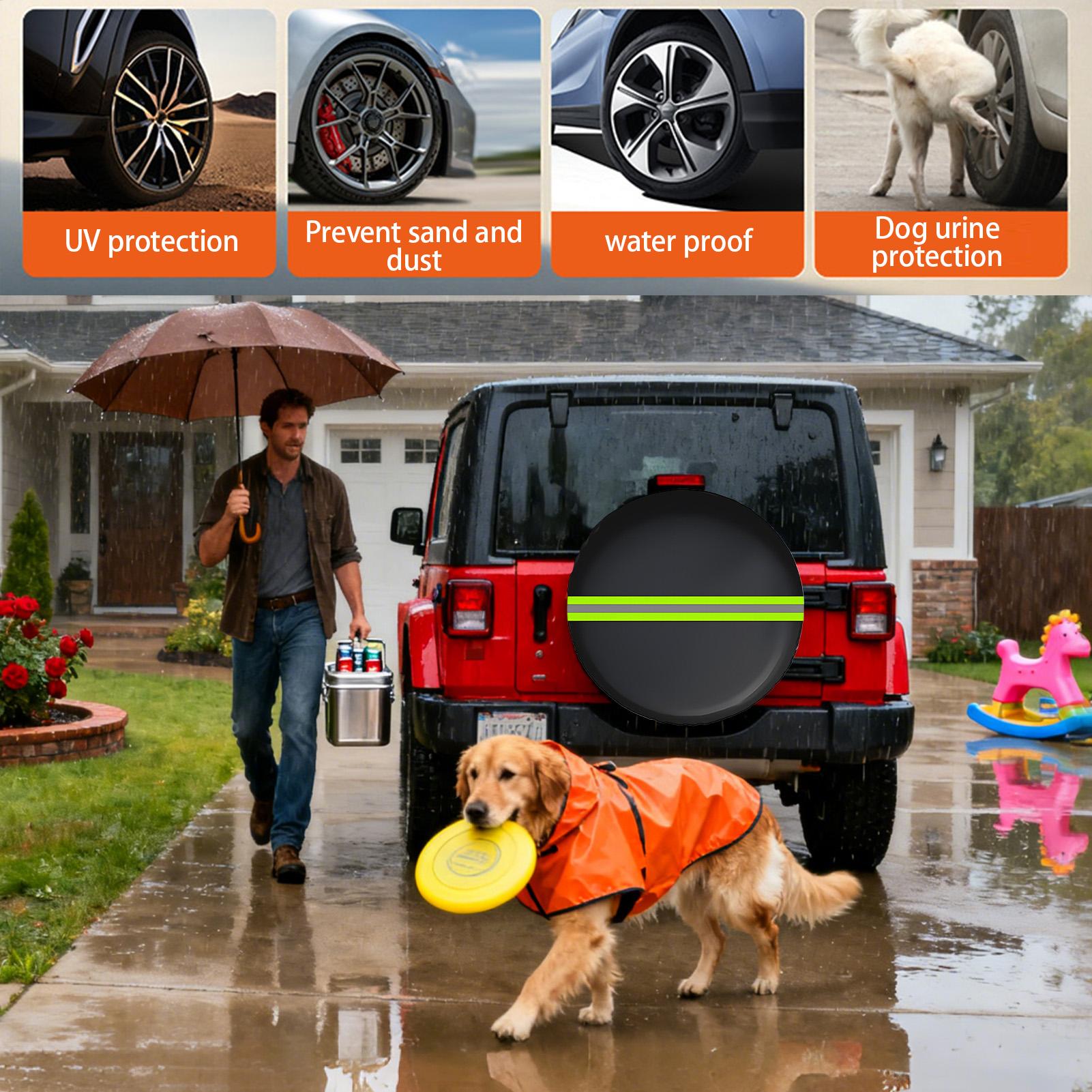 Wheel Covers Uv-Proof Trailer  - مراجعة Outdoor Camping Trailer وسعره