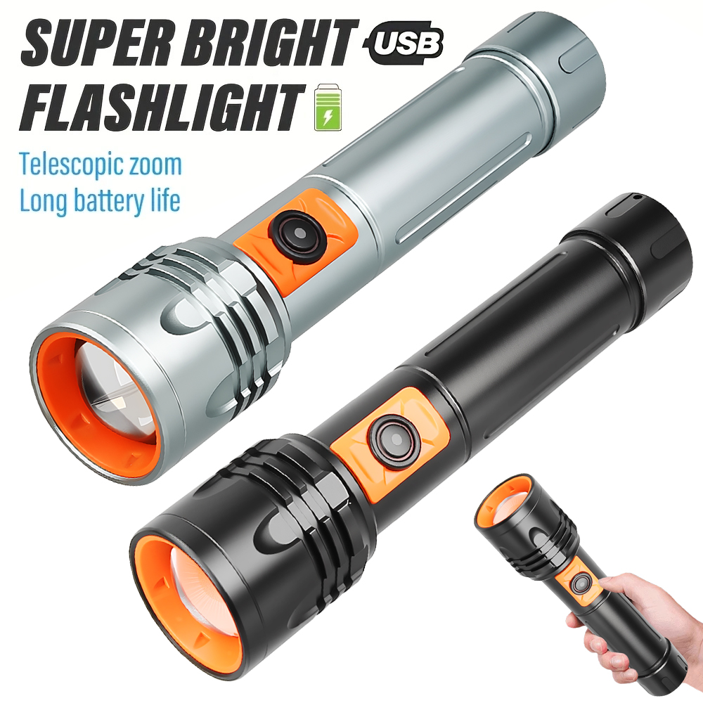 High Power LED Flashlight USB  - مراجعة Outdoor Camping Lantern وسعره