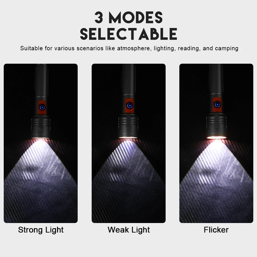 High Power LED Flashlight USB  - مراجعة Outdoor Camping Lantern وسعره