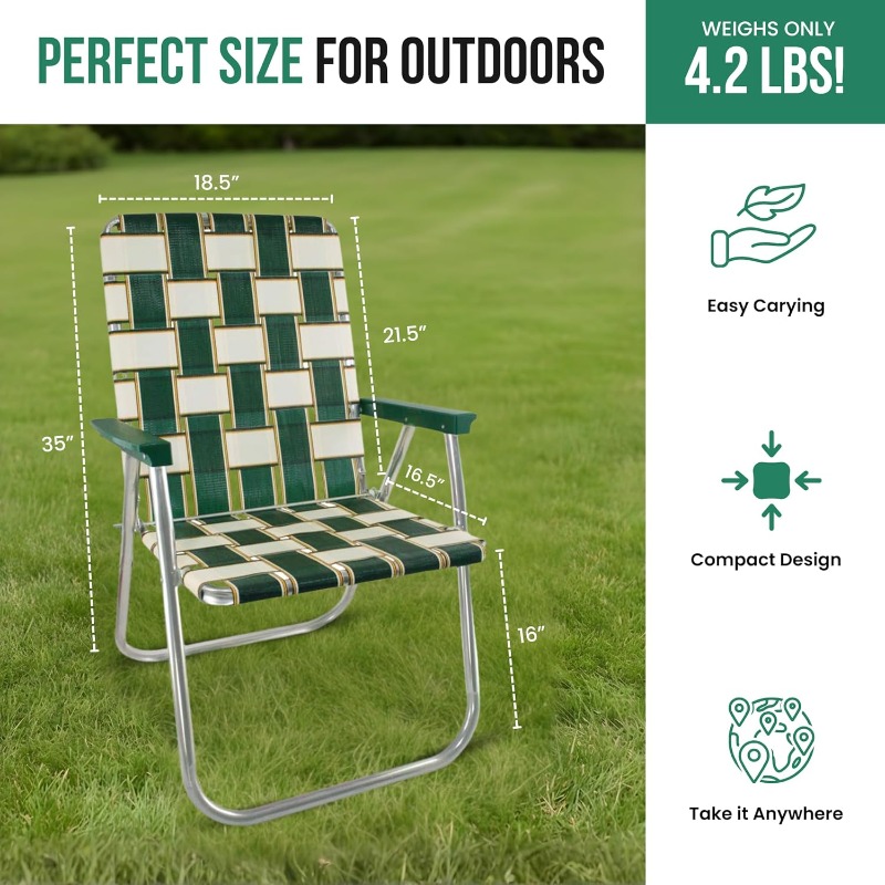 Lawn Chair USA Folding Aluminu - مراجعة Outdoor Camping Usa وسعره