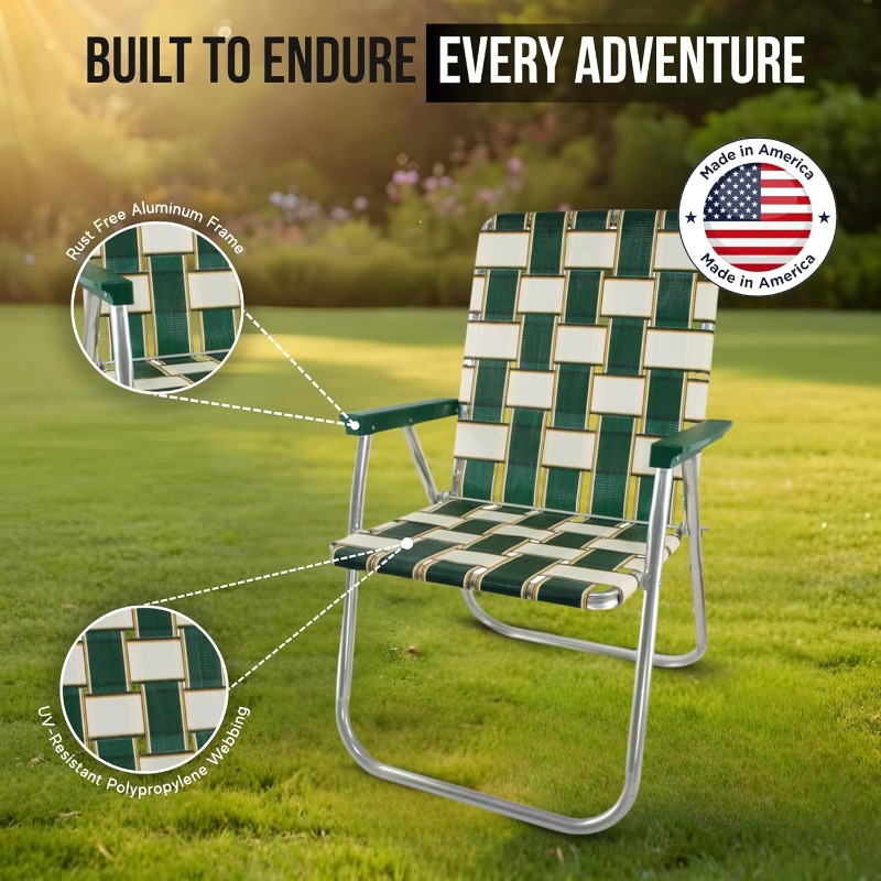 Lawn Chair USA Folding Aluminu - مراجعة Outdoor Camping Usa وسعره