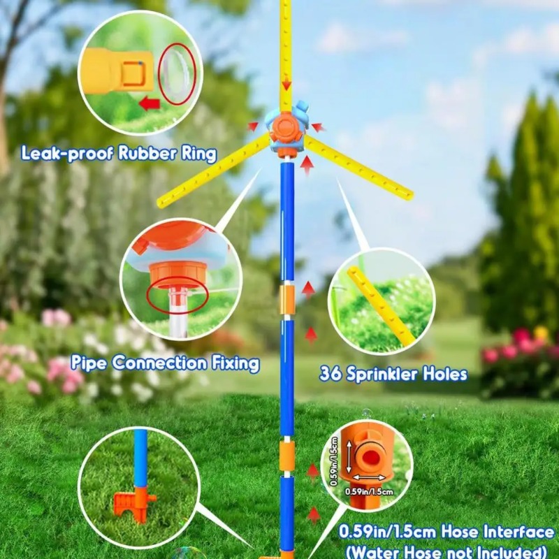 Sprinkler Water Wheel Outdoor  - مراجعة Outdoor Camping Toys وسعره