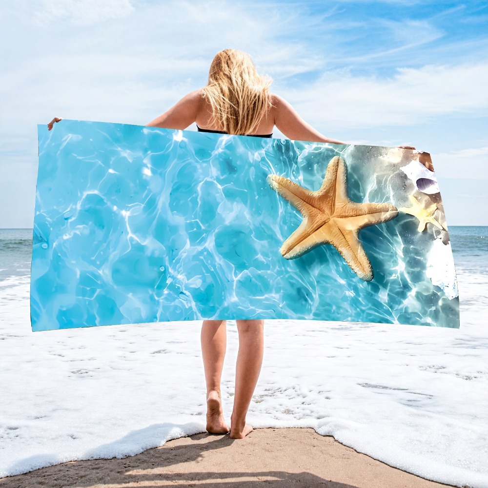 27.5x55inch Blue Ocean Jellyfi - مراجعة Camp Towel Microfiber وسعره