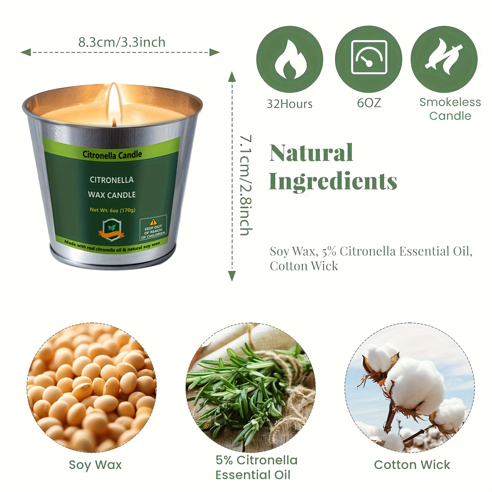 4pcs Citronella Candles Outdoo - مراجعة Outdoor Camping Set وسعره