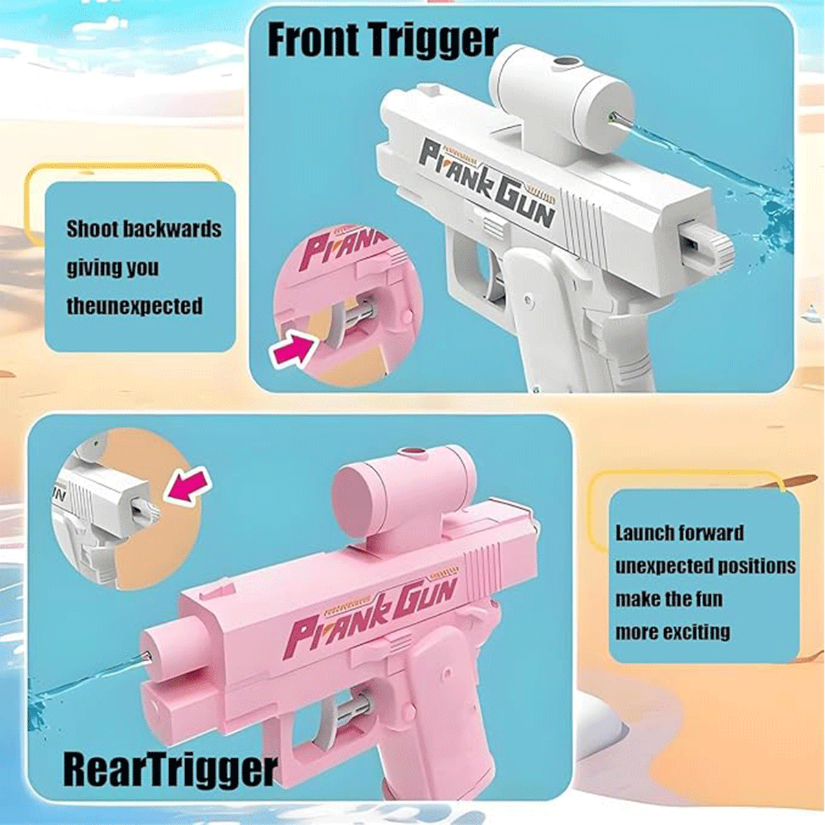 2-Way Water Gun Prank Water Bl - مراجعة Outdoor Camping Games For Kids وسعره