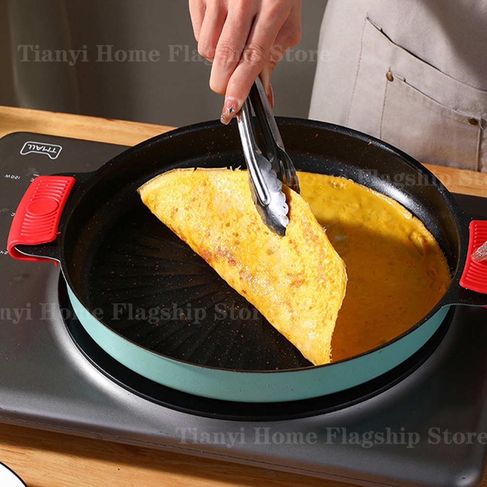 Grill Pan Round Non-Stick Barb - مراجعة Outdoor Camping Food وسعره