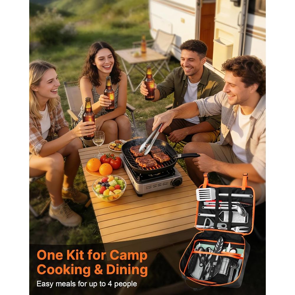 Compact Camping Kitchen Set wi - مراجعة Kitchen Outdoor Camping وسعره