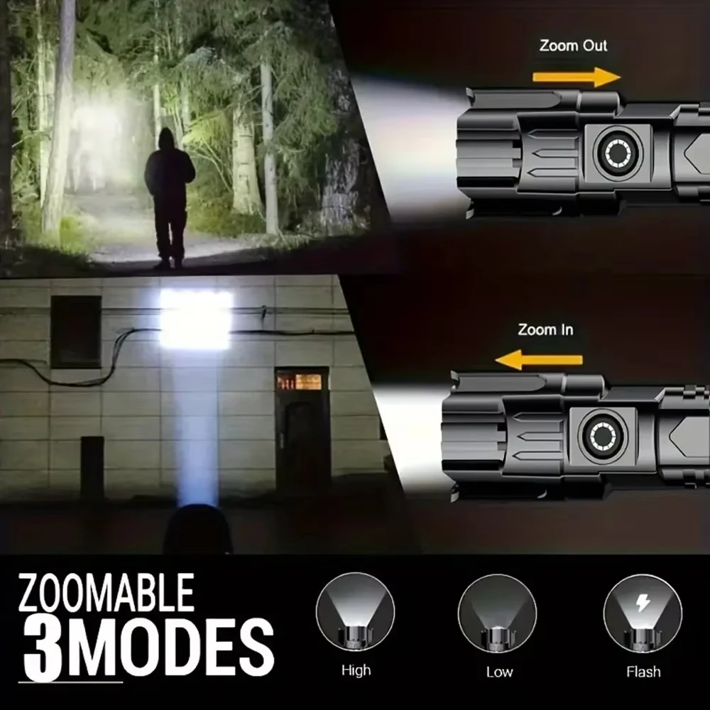 Tactical LED Flashlight 2000LM - مراجعة Outdoor Camping Items وسعره