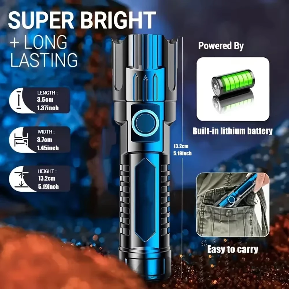 Tactical LED Flashlight 2000LM - مراجعة Outdoor Camping Items وسعره
