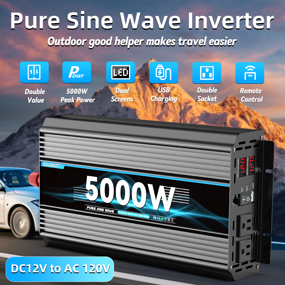 DC 12V 24V AC 120V 5000W Outpu - مراجعة Outdoor Camping Usa وسعره