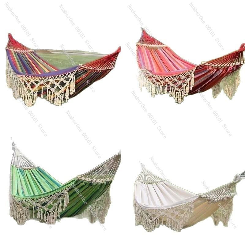 Canvas Double Hammock with Tas - مراجعة Outdoor Chair Camping وسعره
