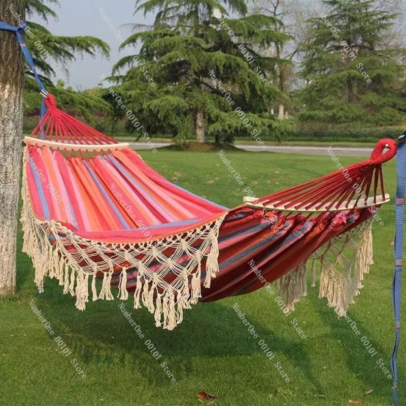 Canvas Double Hammock with Tas - مراجعة Outdoor Chair Camping وسعره