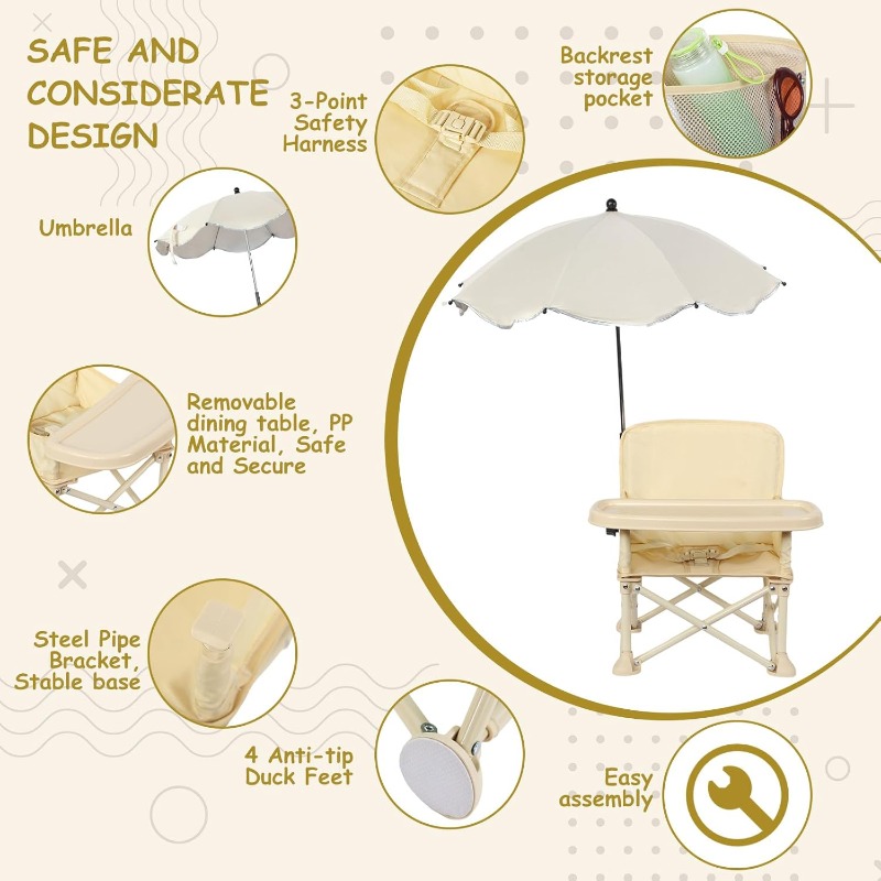 Baby Outdoor Beach Chair with  - مراجعة Outdoor Camping Table Foldable وسعره