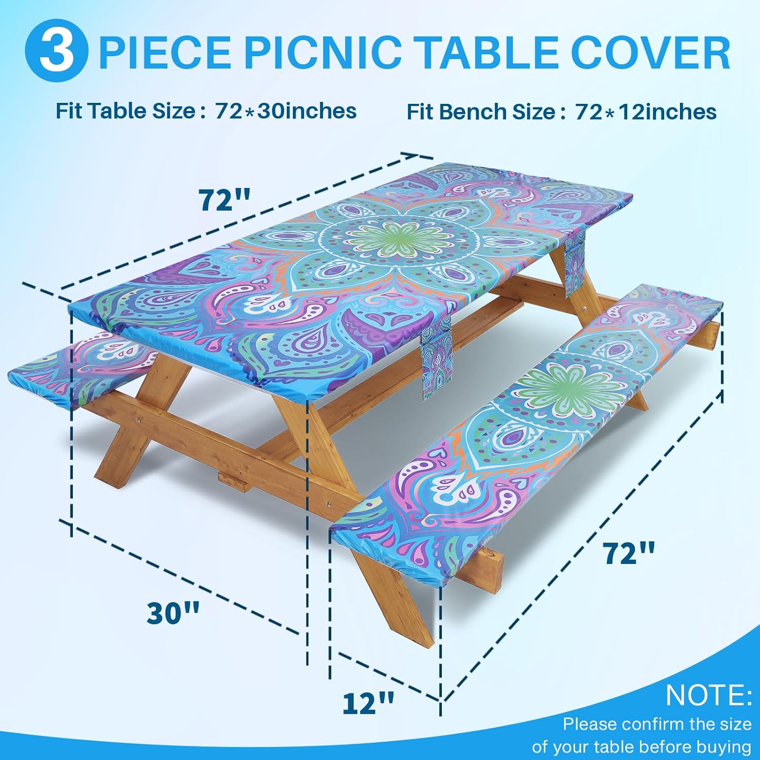 Waterproof Picnic Table Cover  - مراجعة Outdoor Camping Essentials وسعره