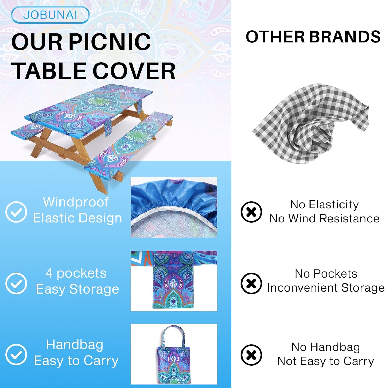 Waterproof Picnic Table Cover  - مراجعة Outdoor Camping Essentials وسعره