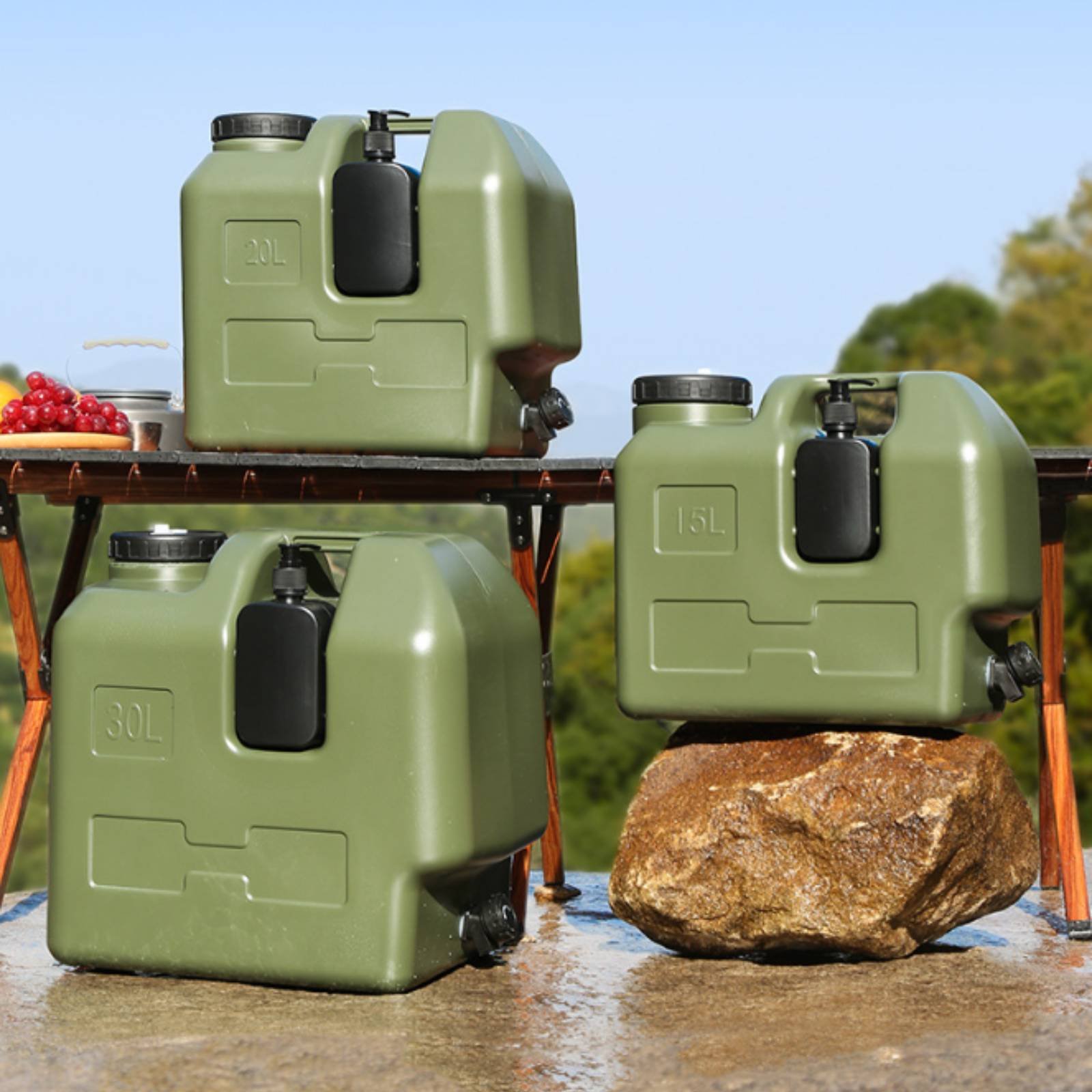 Water Container with Spigot Fo - مراجعة Outdoor Camping Food وسعره