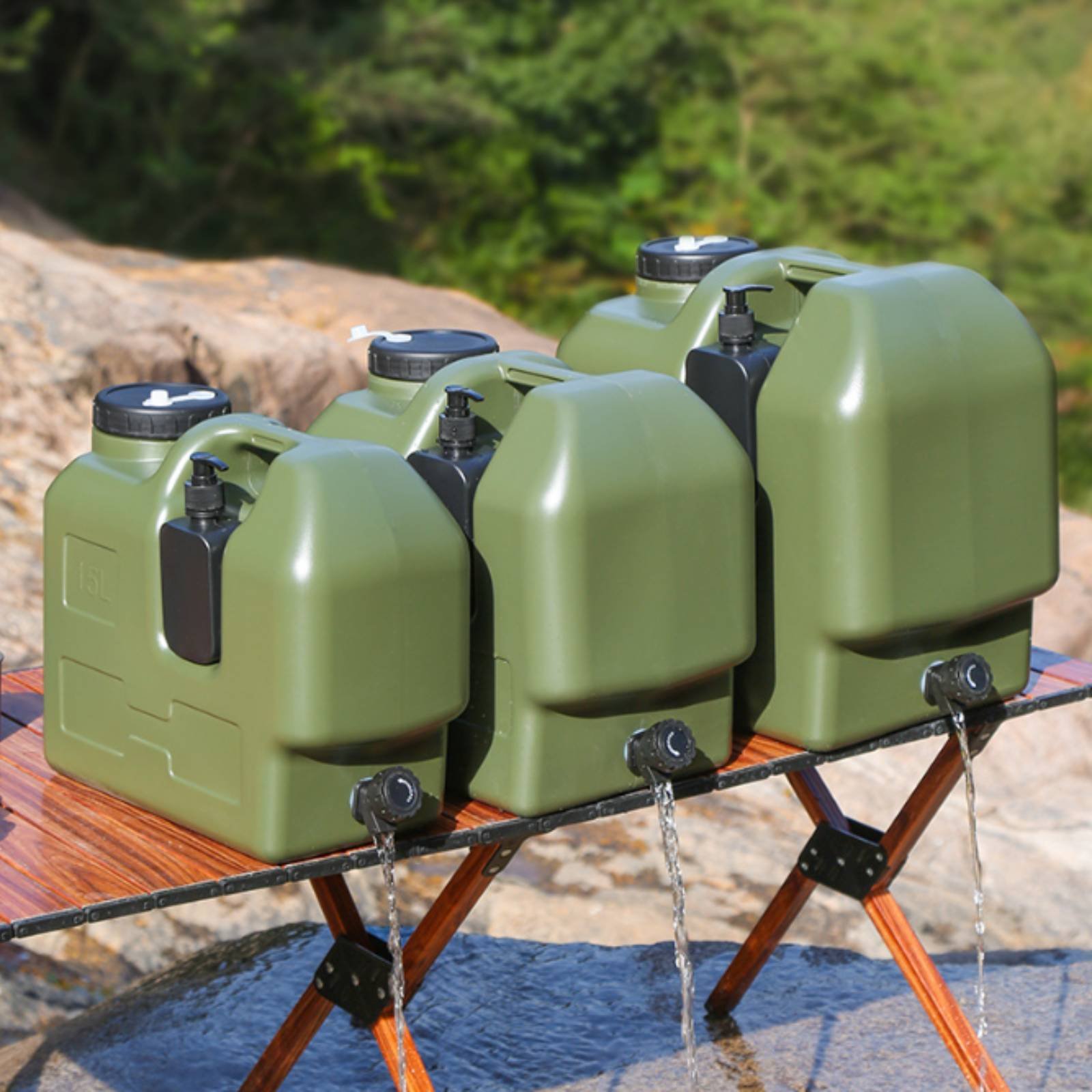 Water Container with Spigot Fo - مراجعة Outdoor Camping Food وسعره