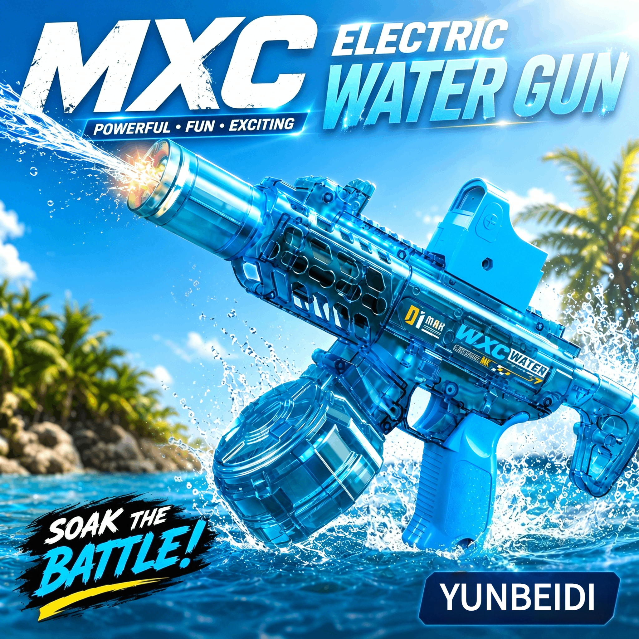 Electric Water Gun Flashing Li - مراجعة Outdoor Camping Games For Kids وسعره