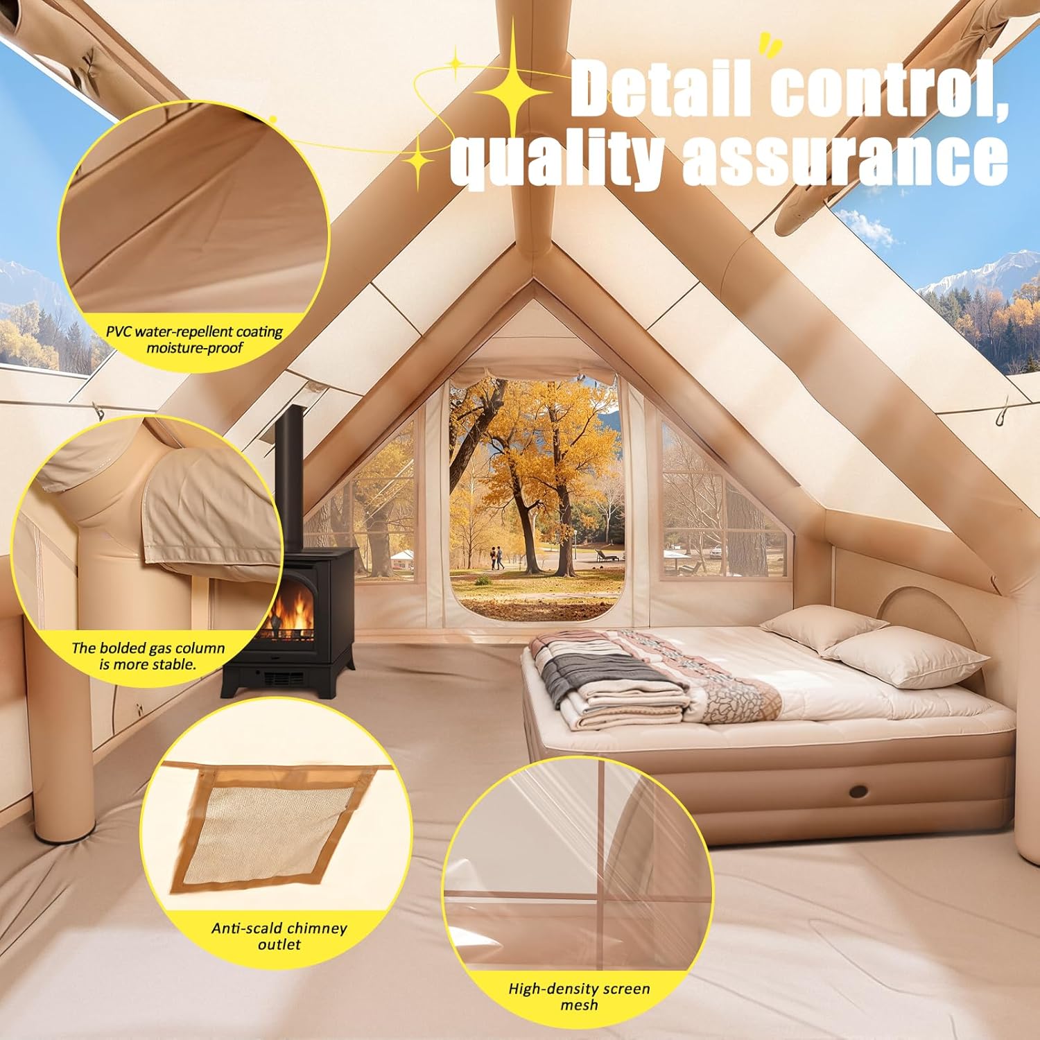 6-8 Person Inflatable Camping  - مراجعة Outdoor Camping Inflatable Tent وسعره