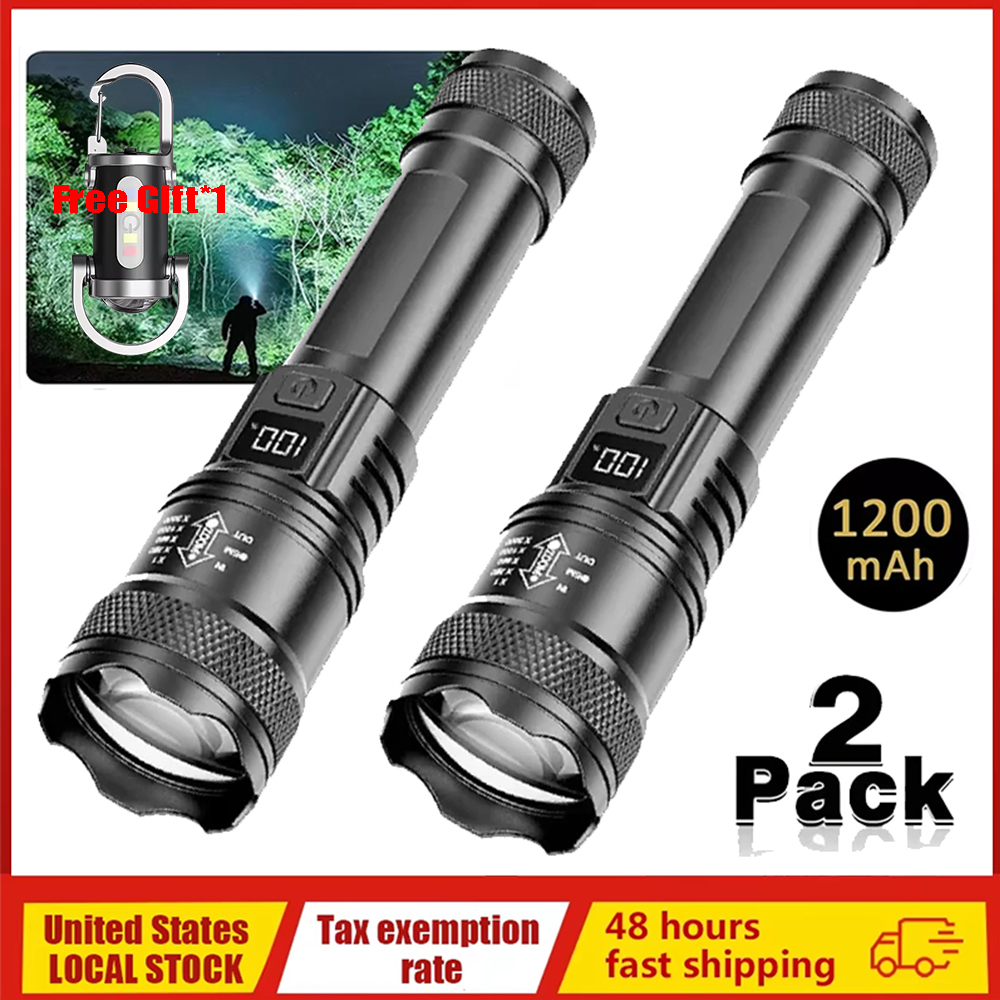 100000LM Ultra-bright Flashlig - مراجعة Outdoor Camping Lantern وسعره