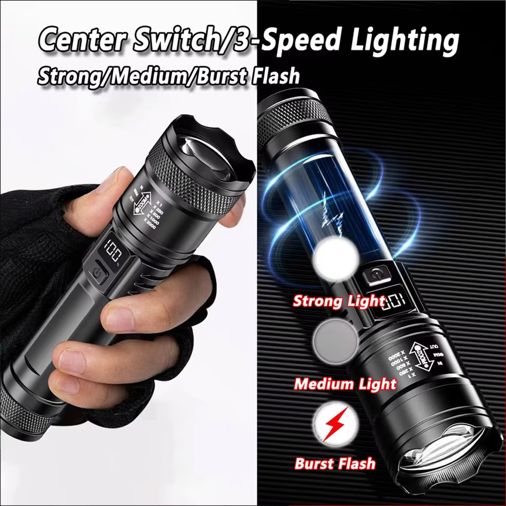 100000LM Ultra-bright Flashlig - مراجعة Outdoor Camping Lantern وسعره