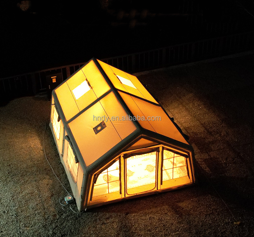 17.2  Large Luxury Waterproof  - مراجعة Outdoor Camping Inflatable Tent وسعره