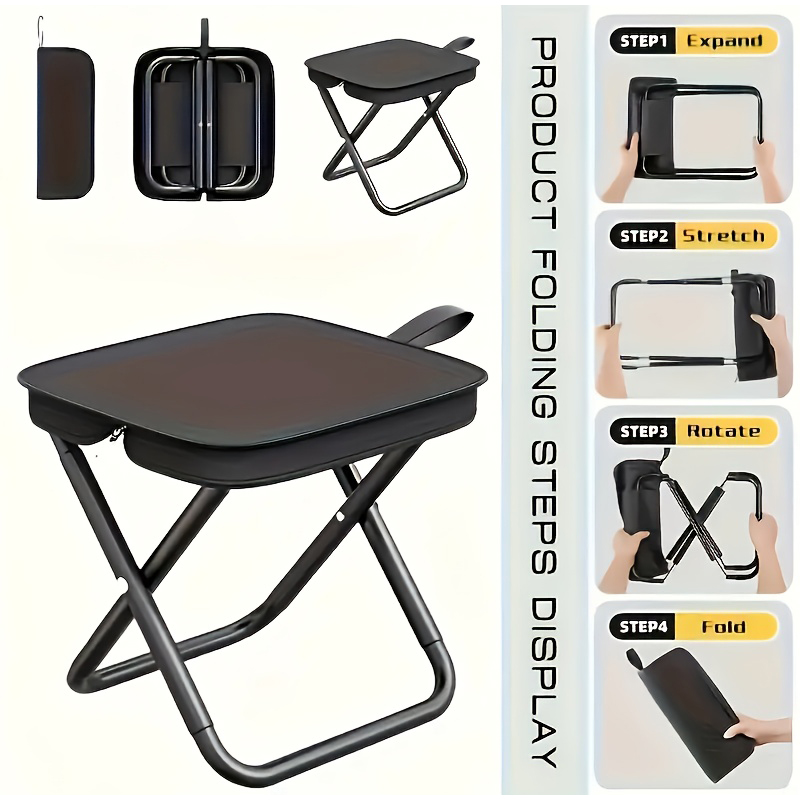 Folding Fishing Stool Portab - مراجعة Outdoor Camping Bag وسعره