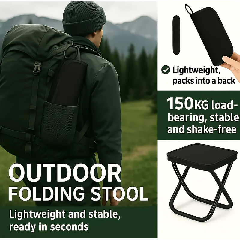 Folding Fishing Stool Portab - مراجعة Outdoor Camping Bag وسعره